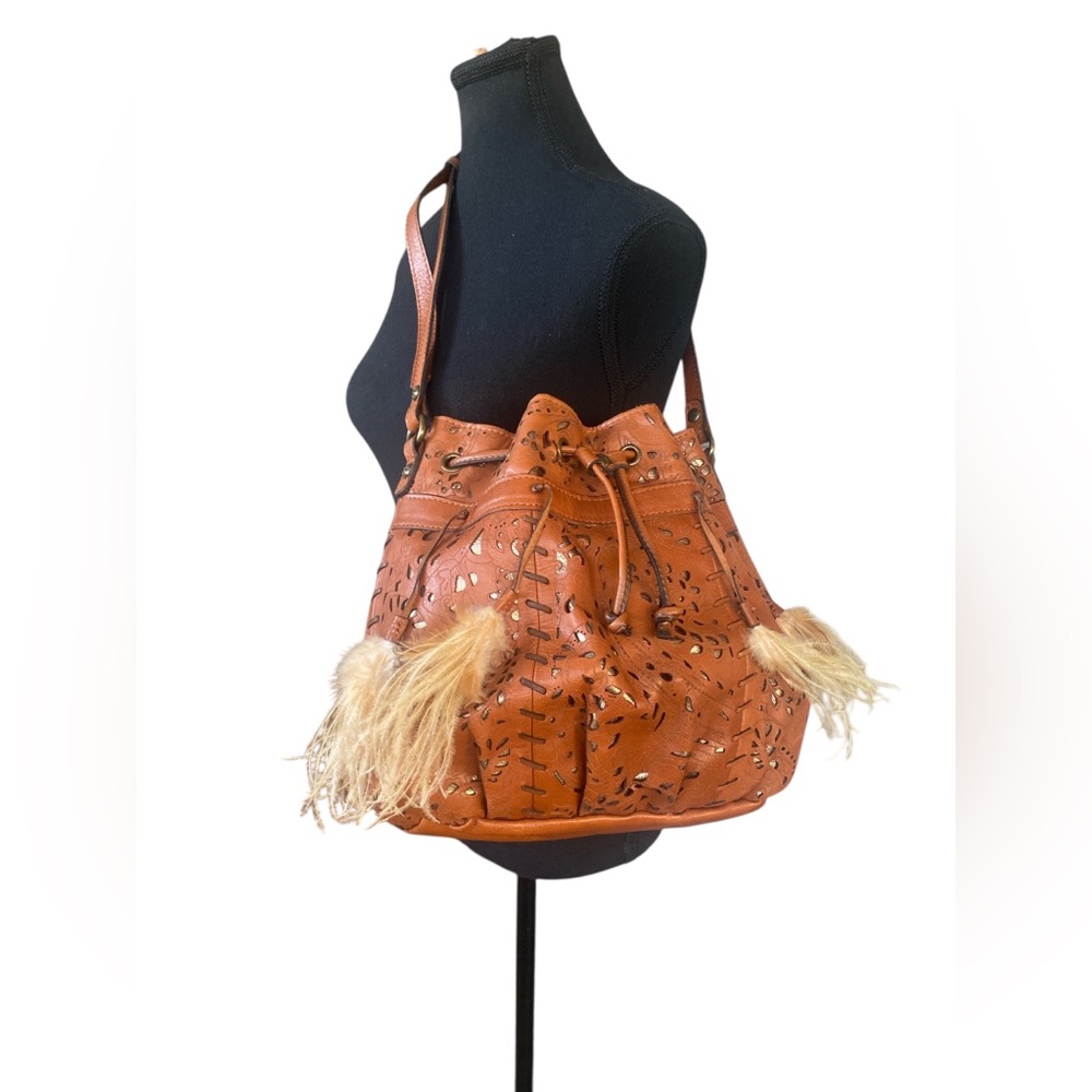 Patricia Nash Brown Leather Shoulder Bag EUC